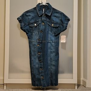 Free People denim dress with button closure